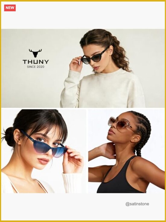 Retro Cat Eye Sunglasses UV400 Protection Polarized Gradient Frame main image 5